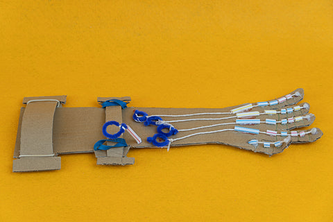 Controlable Cardboard Hand Cardboard Robotic Hand: Learnary Tinker Kit – The Learnary