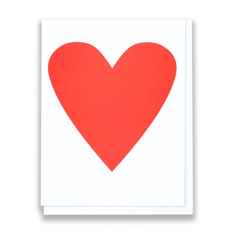 Classic Red Heart Note Card by Banquet Workshop