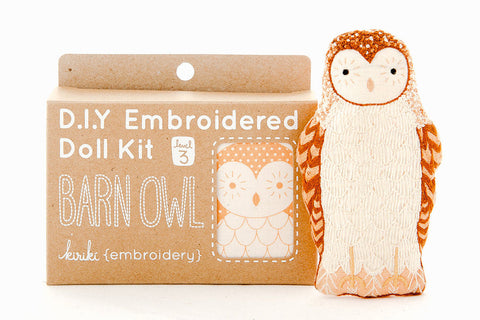 Barn Owl - Level 3 Embroidery Kit by Kiriki Press