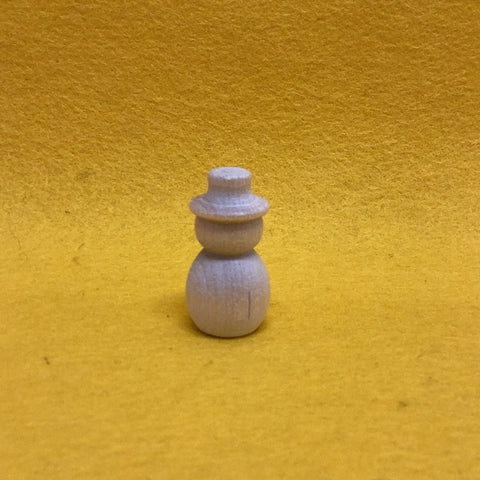 Wooden snow person - small 1 3/8"