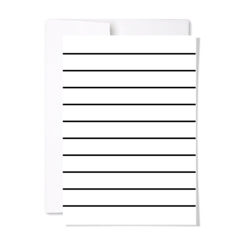 Striped Note Card by Paperscript