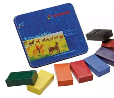Wax blocks - 8 block crayons - Stockmar